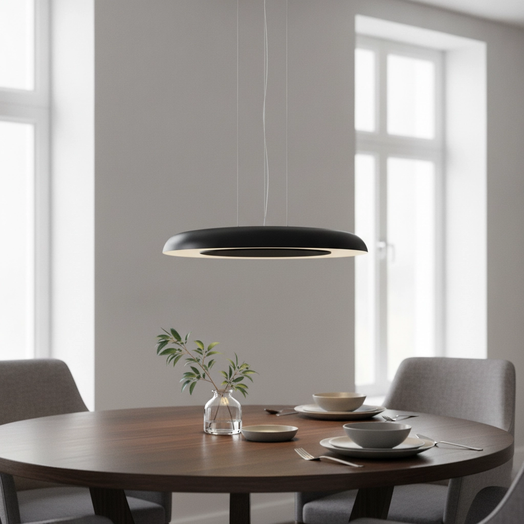 Suspension moderne Epos Ø 60cm noir avec blanc
