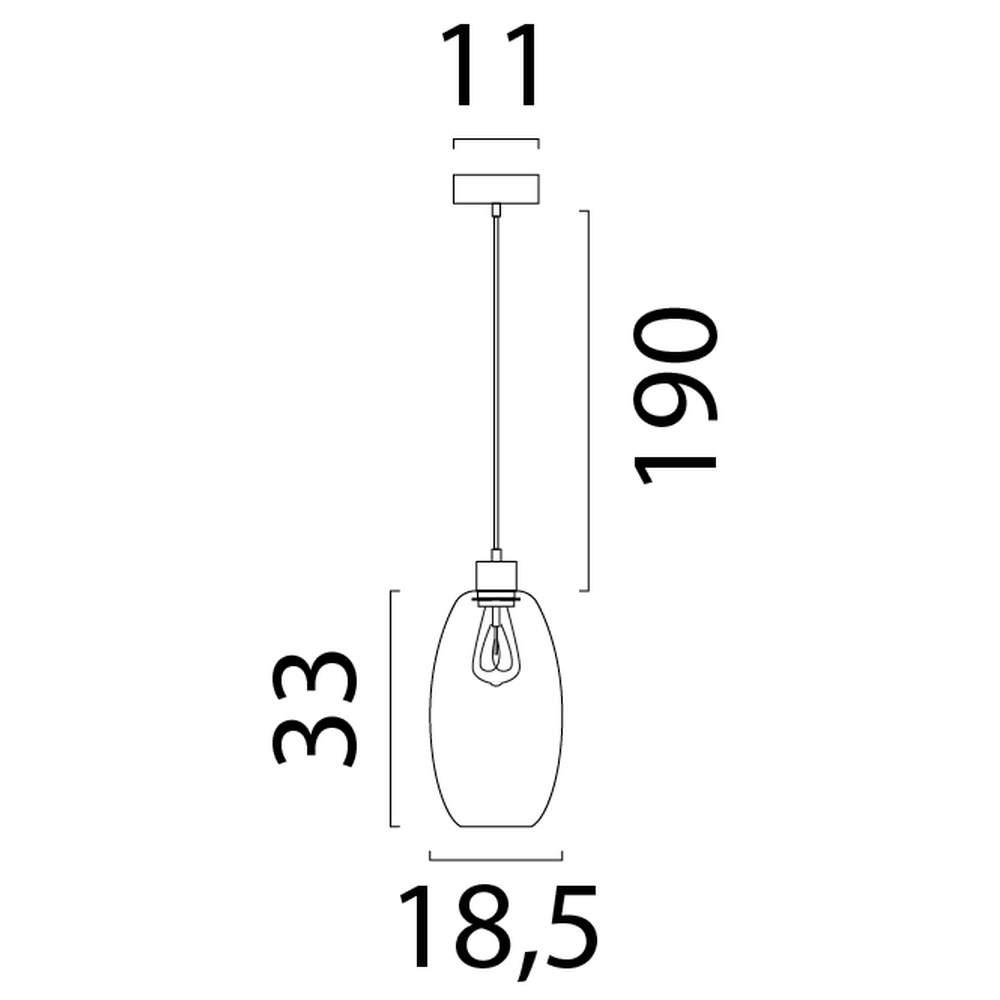 Lampe suspendue en verre Olive Ø 18,5 cm - sable Masterlight 8718121393803