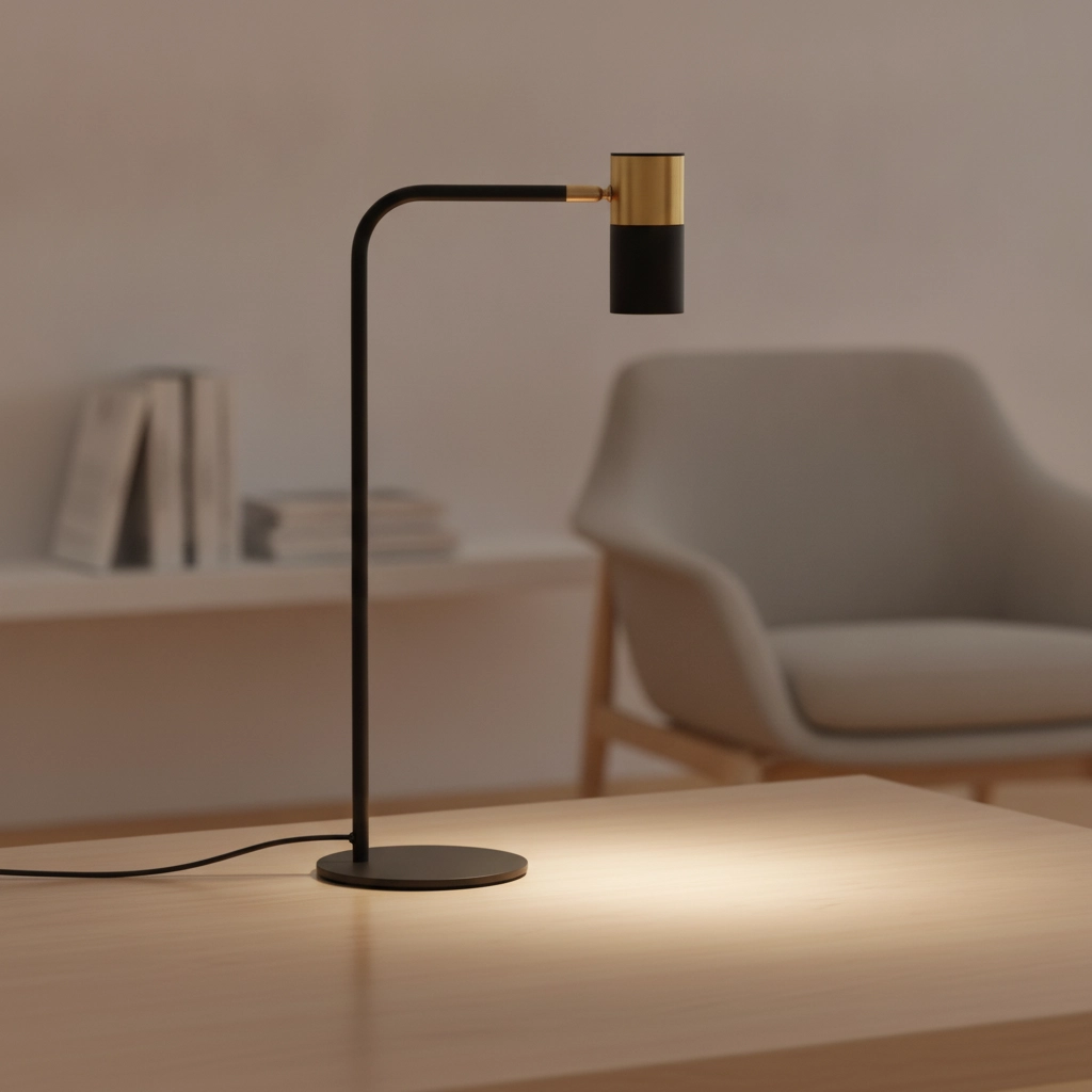 Lampe de table Pongo noir avec or