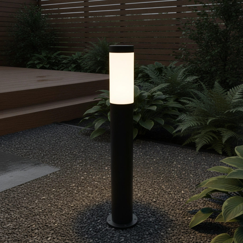 Lampe d'extérieur sur pied noire Manila 65 cm - noir