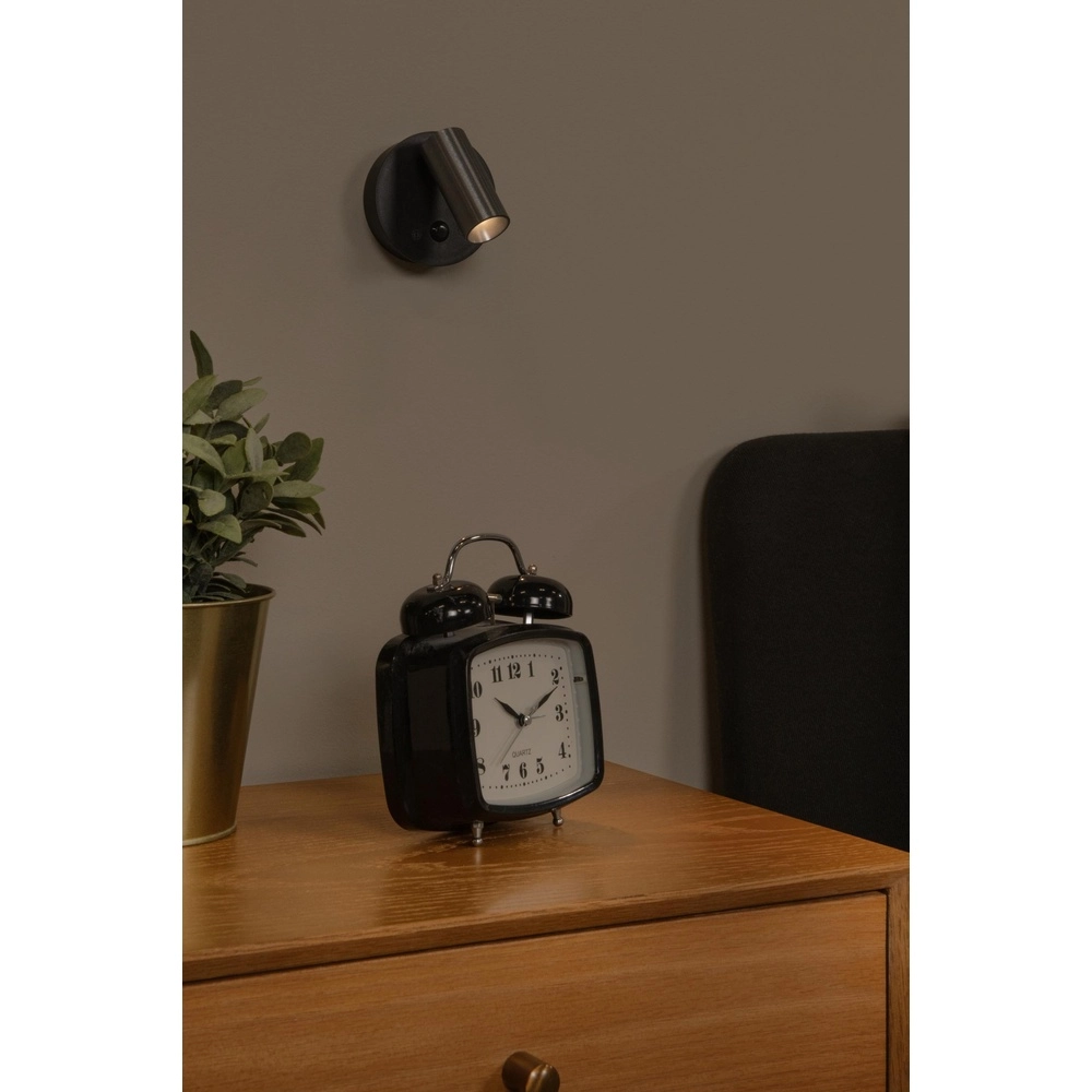Lampe murale rechargeable avec capteur Toni Marron café magnétique Lucide 5411212290588