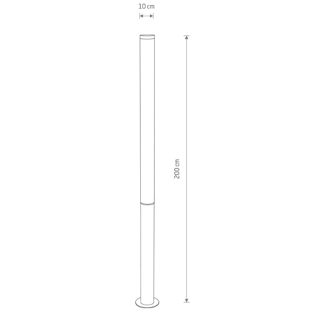 Lampe de jardin élégante Mia L LED 200cm Lyora 5903139113755