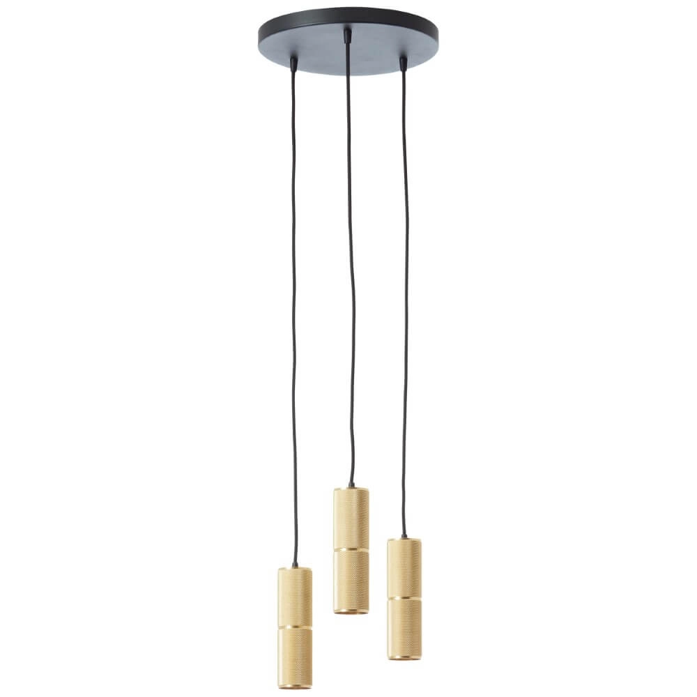Lampe suspendue 3 lumières Marty Ø 30cm doré Brilliant 4004353438325