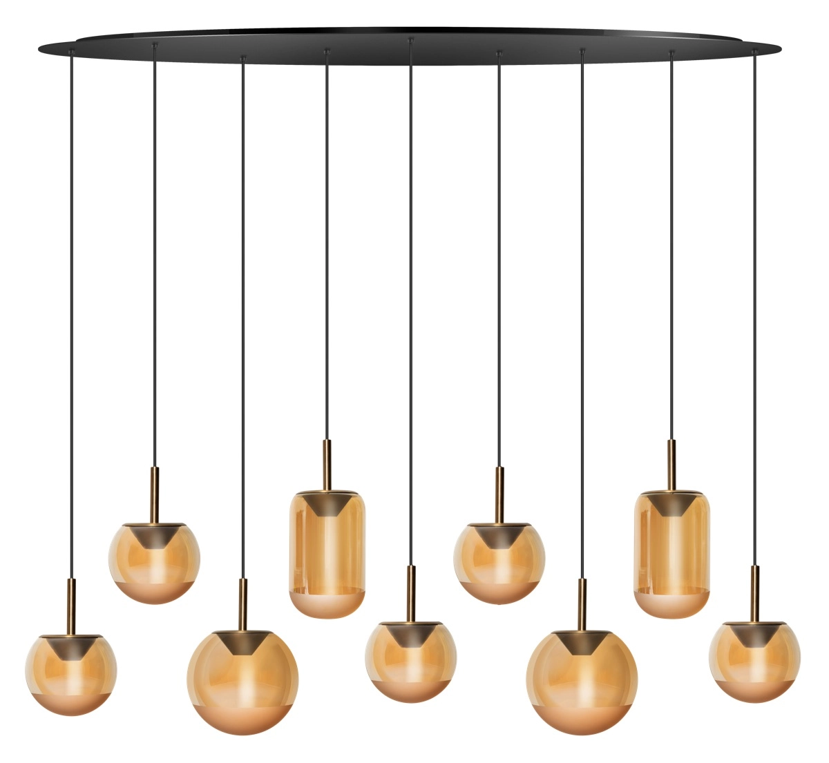 Lampe pendante de salle à manger Yvonne 9 lumières ETH 8720195311634