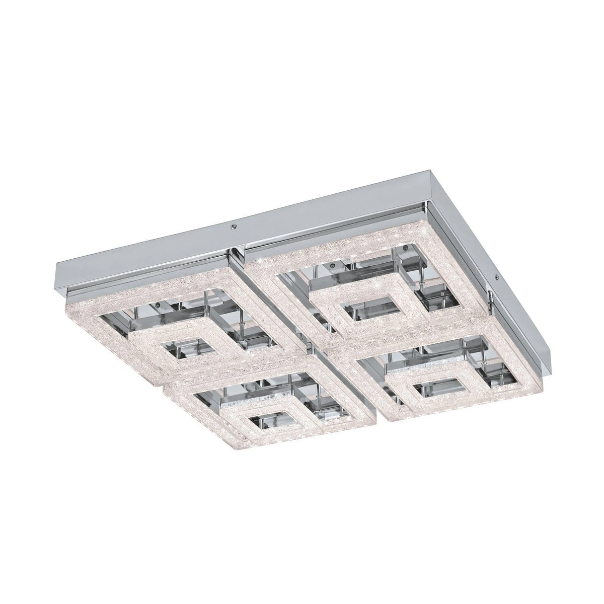 LED plafonnier Fradelo 48w - 3000K - 52cm chromé avec cristal LED plafonnier Fradelo 48w - 3000K - 52cm chromé avec cristal
