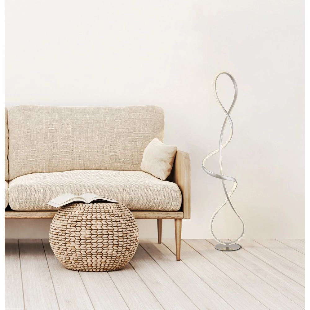 Lampe de pied en nickel Swirl Modernité Globo 9007371509331