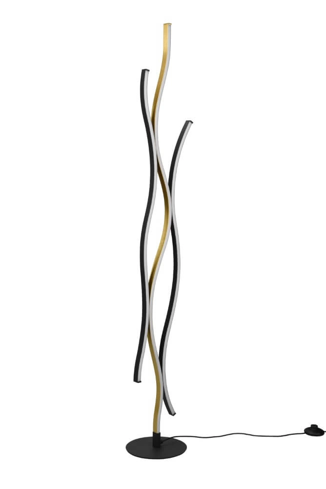 Lampadaire Blaze noir avec de l'or Trio 4017807540390