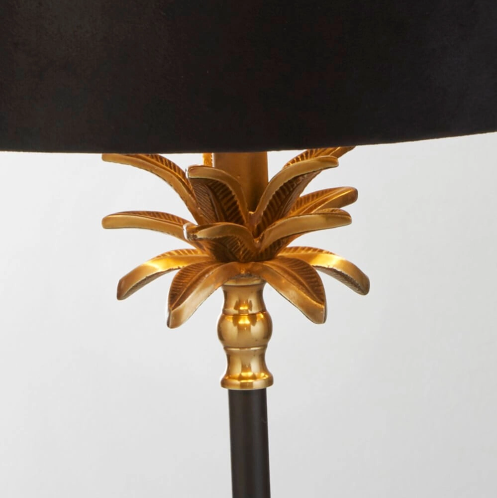 Lampe de table Palm noir avec capuche noire Searchlight 5053423257389