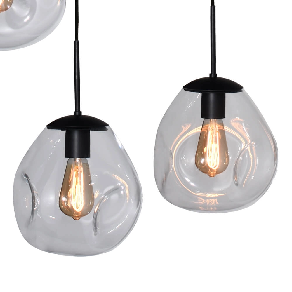 Lampe suspendue Lava 8x verre transparent Ø 24cm Masterlight 8718121286303