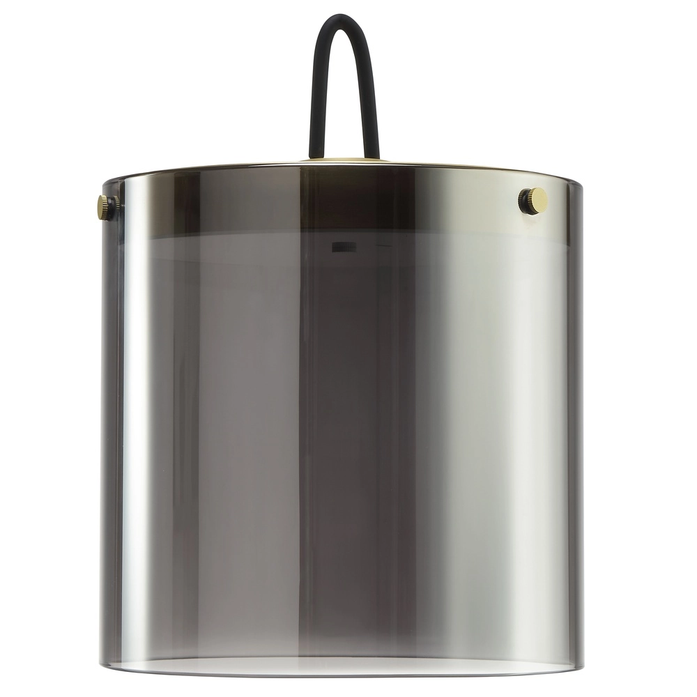 Lampe de table Lumeo laiton avec verre fumé Ø 20cm Brilliant 4004353463600