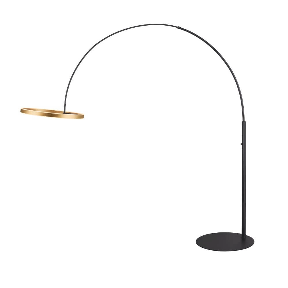 Lampe à arc LED One Noir avec or - 232cm