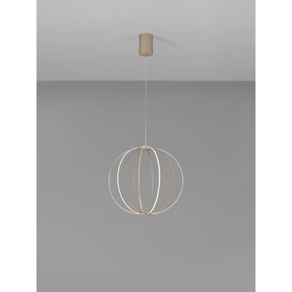 Lampe suspendue Brea beige Ø 50cm Lyora 5212017494375