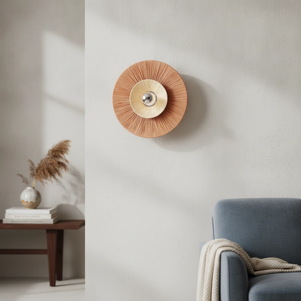 Lampe murale Japandi Nora Terre cuite
