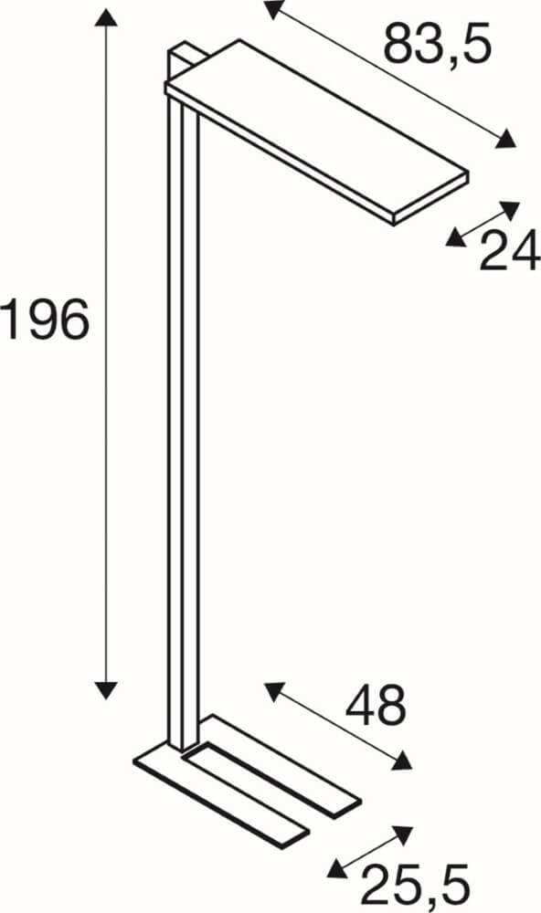 Lampadaire de bureau LED Worklight Pro gris - simple SLV 4024163277983