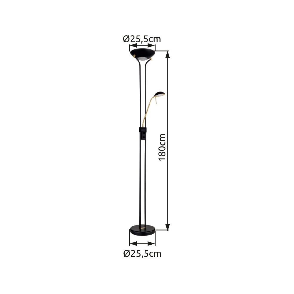 Lampe de lecture Leonas Noir Globo 9007371439669