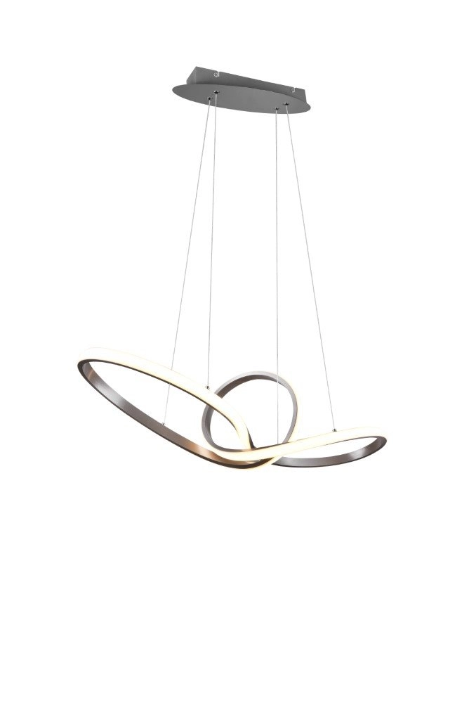 Lampe à suspension Sansa gris Trio 4017807488692