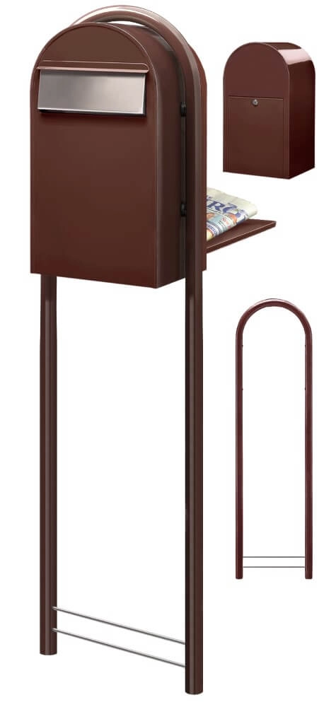 Boites aux lettres Grande B 8017 i Marron foncé Bobi 6417237034267
