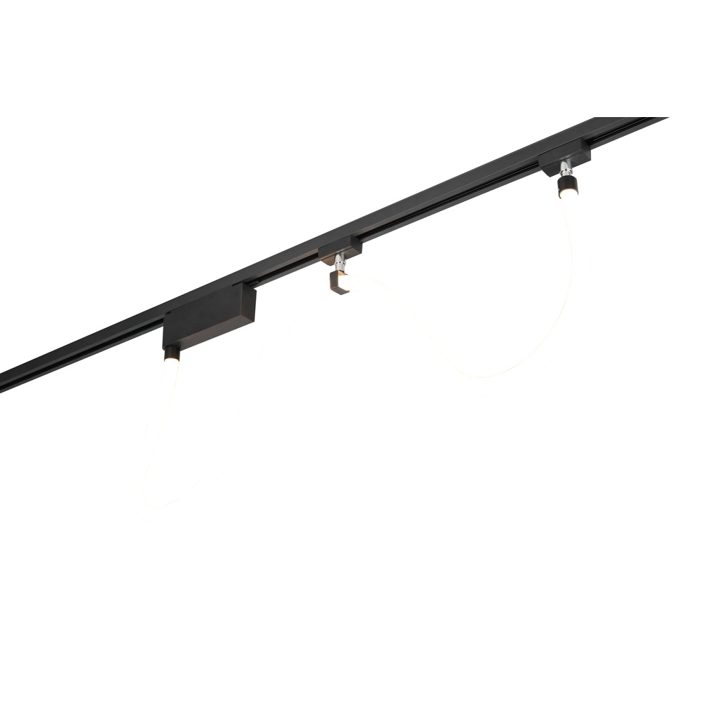 Tuyau d’éclairage sur rail Tube noir 160cm 2 phases