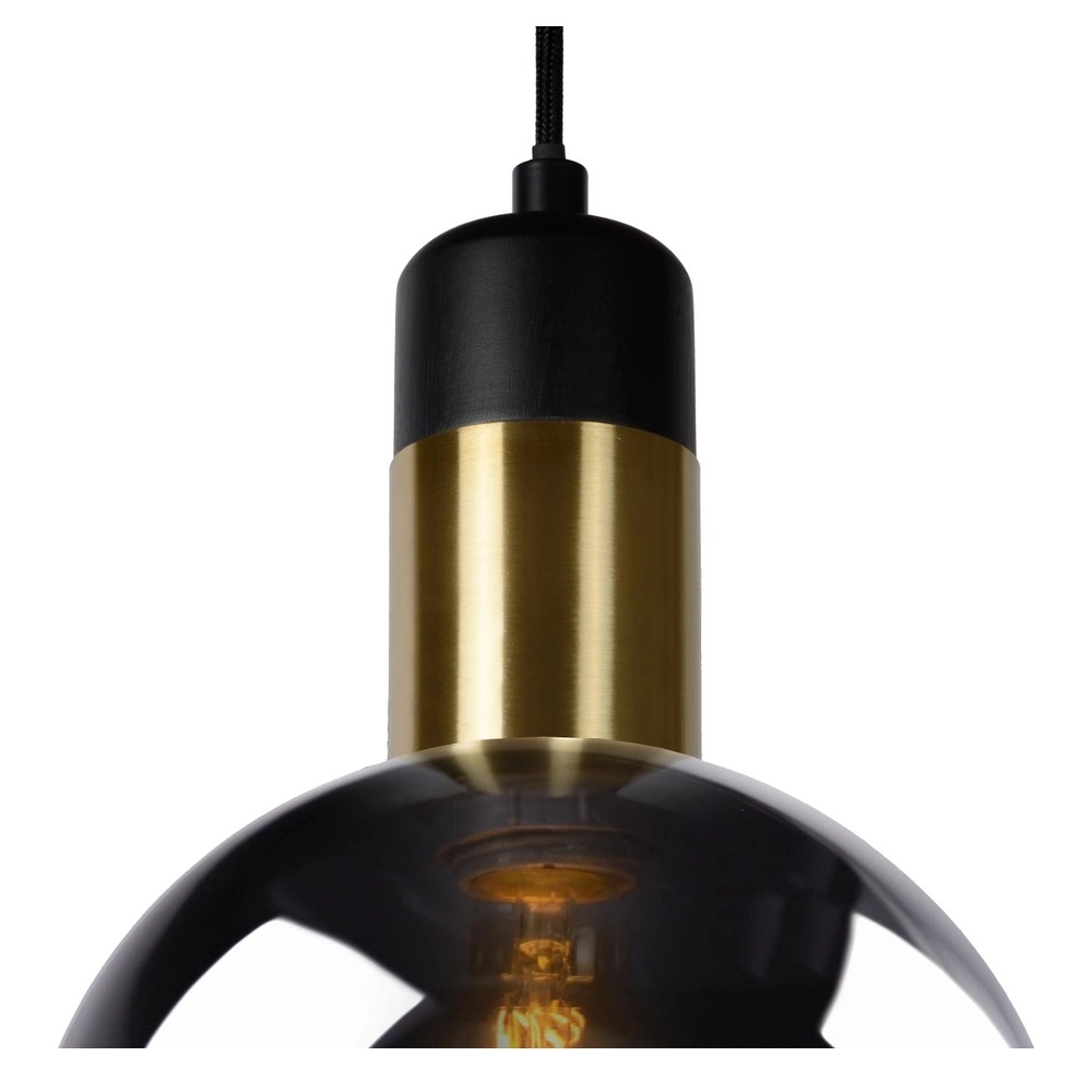 Lampe suspendue Julius Ø verre fumé de 28 cm Lucide 5411212343338