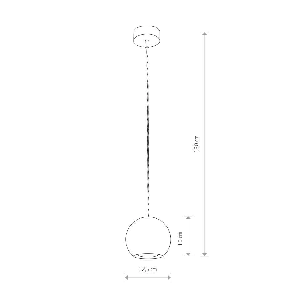 Lampe à suspension en béton Geometric Ø 12,5 cm Lyora 5903139969697