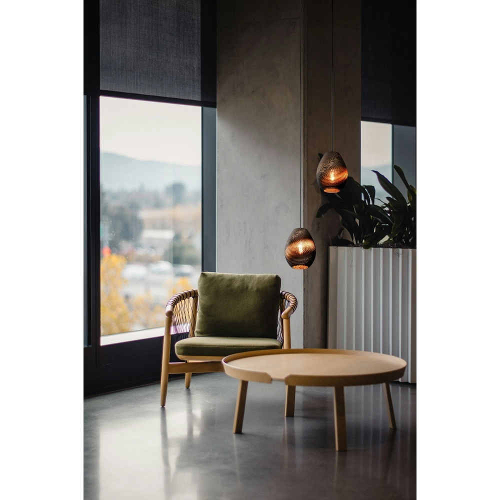 Lampe suspendue à une seule lumière Carta Pineapple Cacao papier Ø 19 cm Masterlight 8718121437538