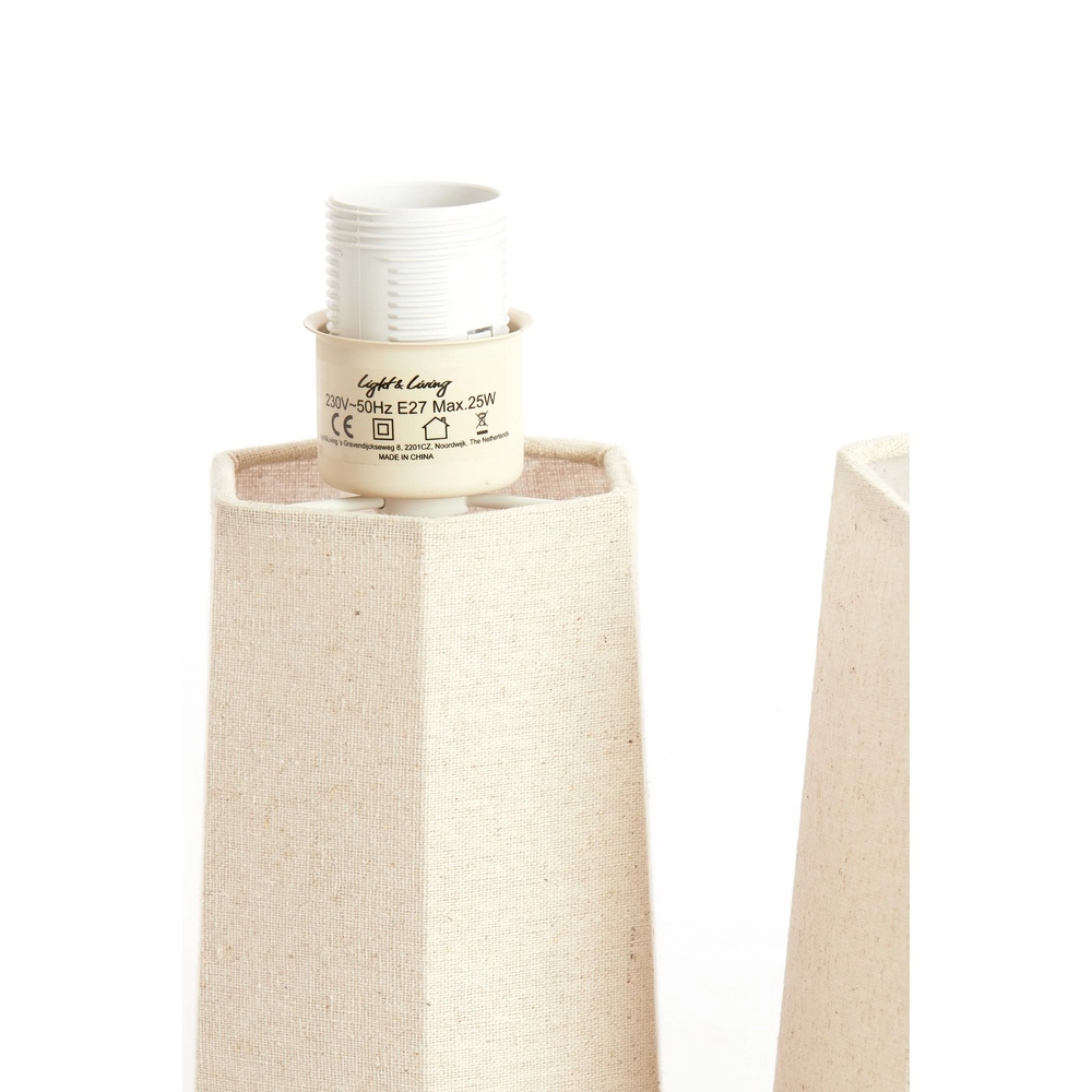 Lampe de table Musabo lin naturel Light & Living 8717807784300