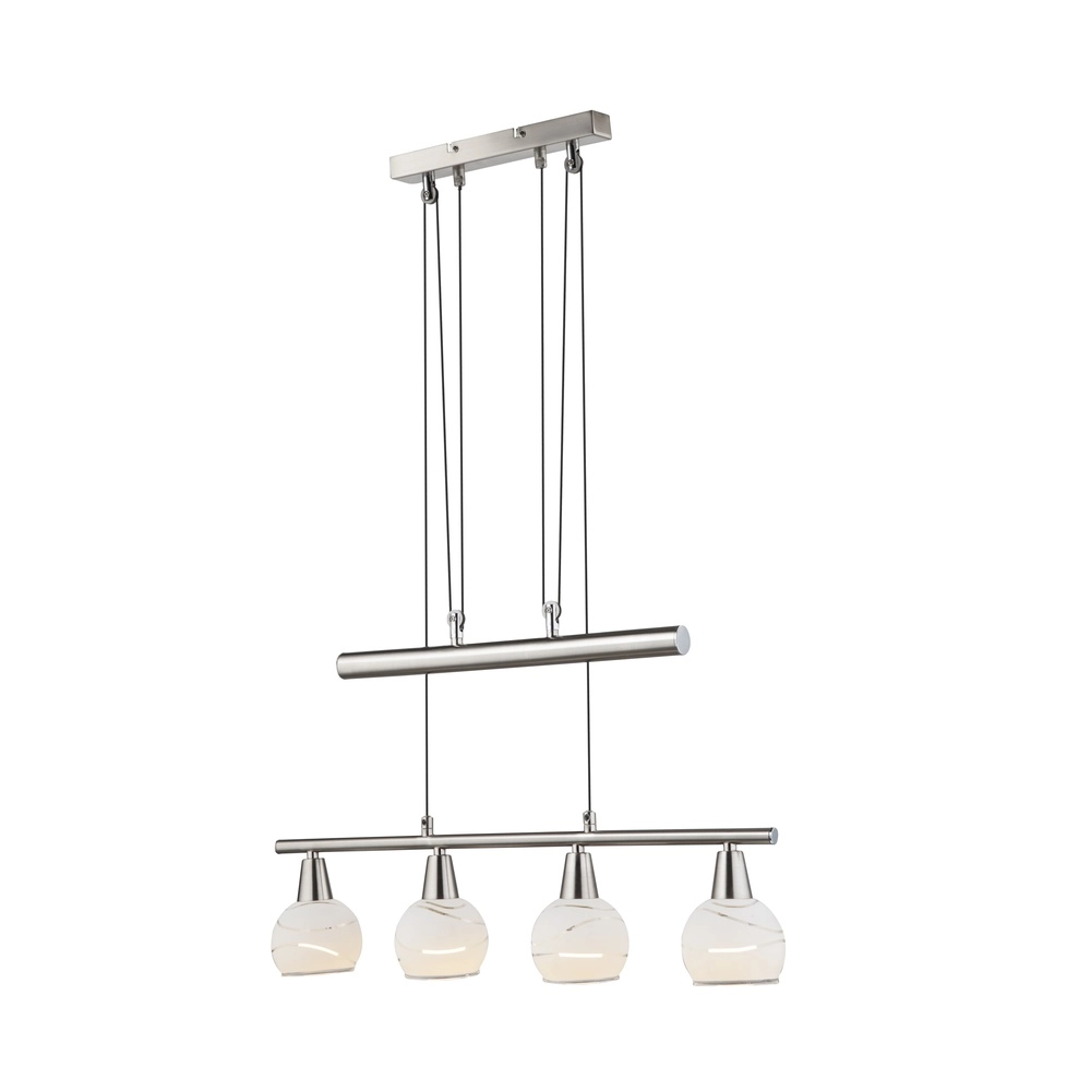 Lampe suspendue Elliott Nickel 4-léger Globo 9007371319909