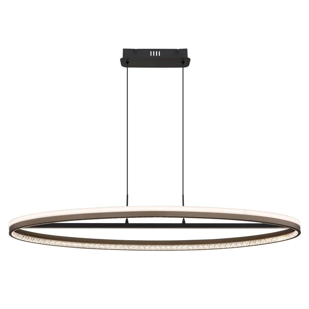 Lampe pendante de conception Della Ovale noir Globo 9007371474738