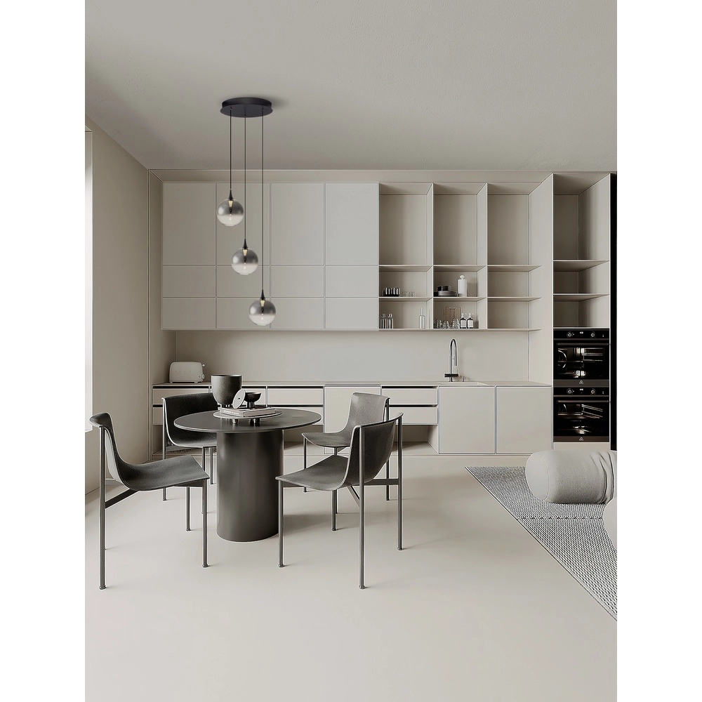 Suspension Orenda Verre fumé à 3 lumières Lyora 5212017477620