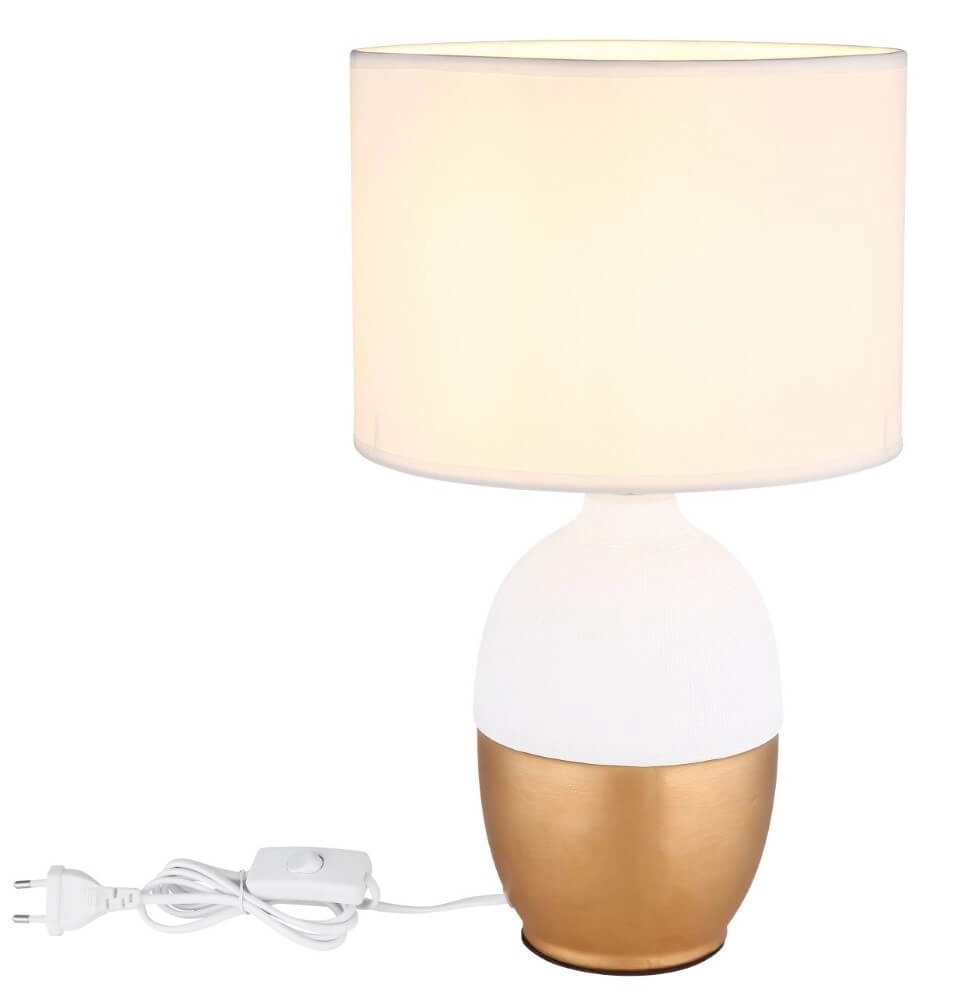 Lampe de table dorée Valentino avec du blanc Globo 9007371432301