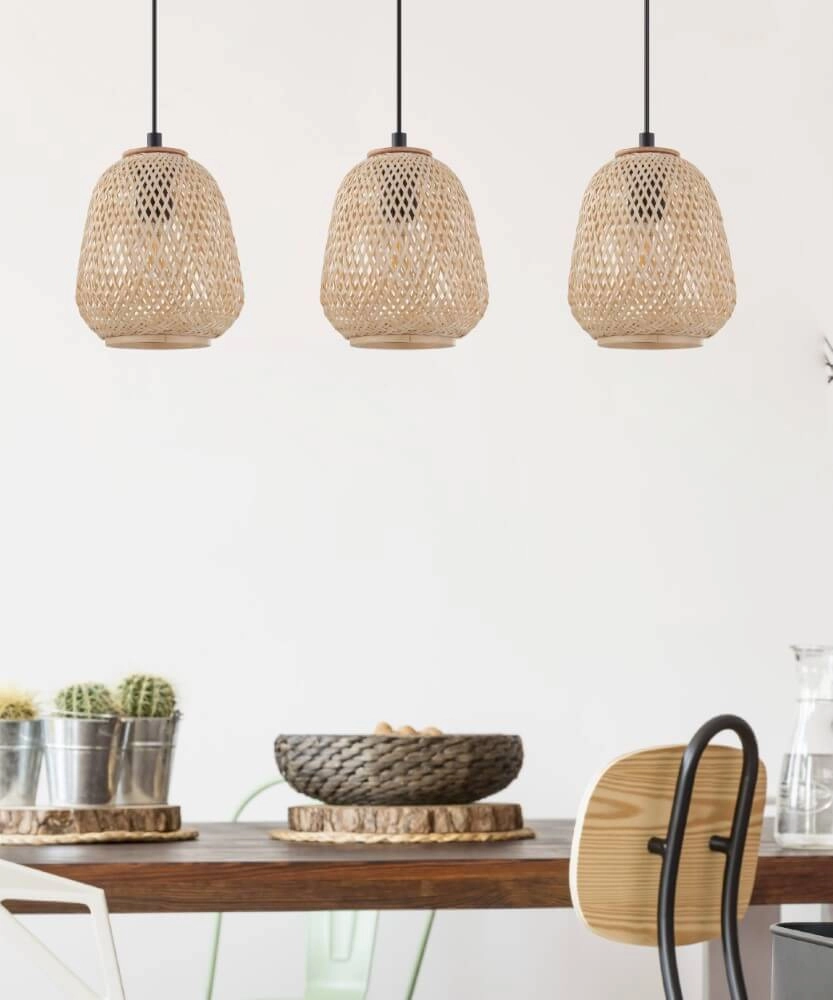 Lampe à suspension Dembleby Rotin Eglo 9002759432621