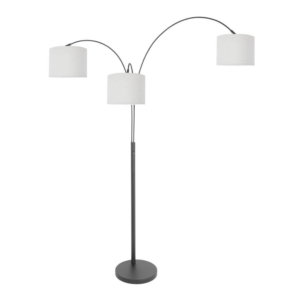 Lampadaire Sparkled Light noir avec capuchons blancs Steinhauer 8712746173598