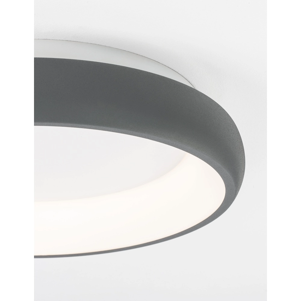 Plafonnier Albi gris Ø 41cm Lyora 5212017419507