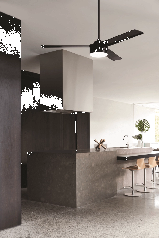 Ventilateur noir avec lampe Lagoon Ø 132 cm IP55 Beacon 9333509136521