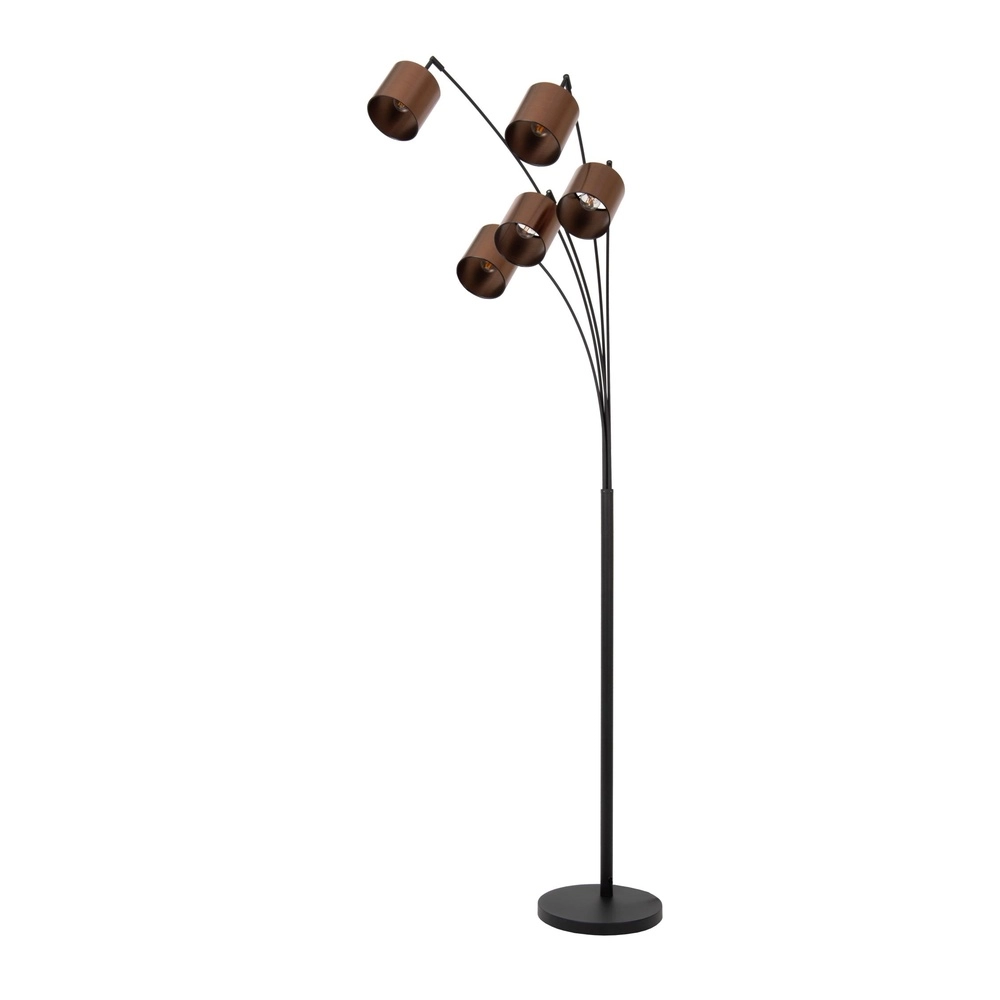 Lampe de pied à 5 lumières Rankos Noir