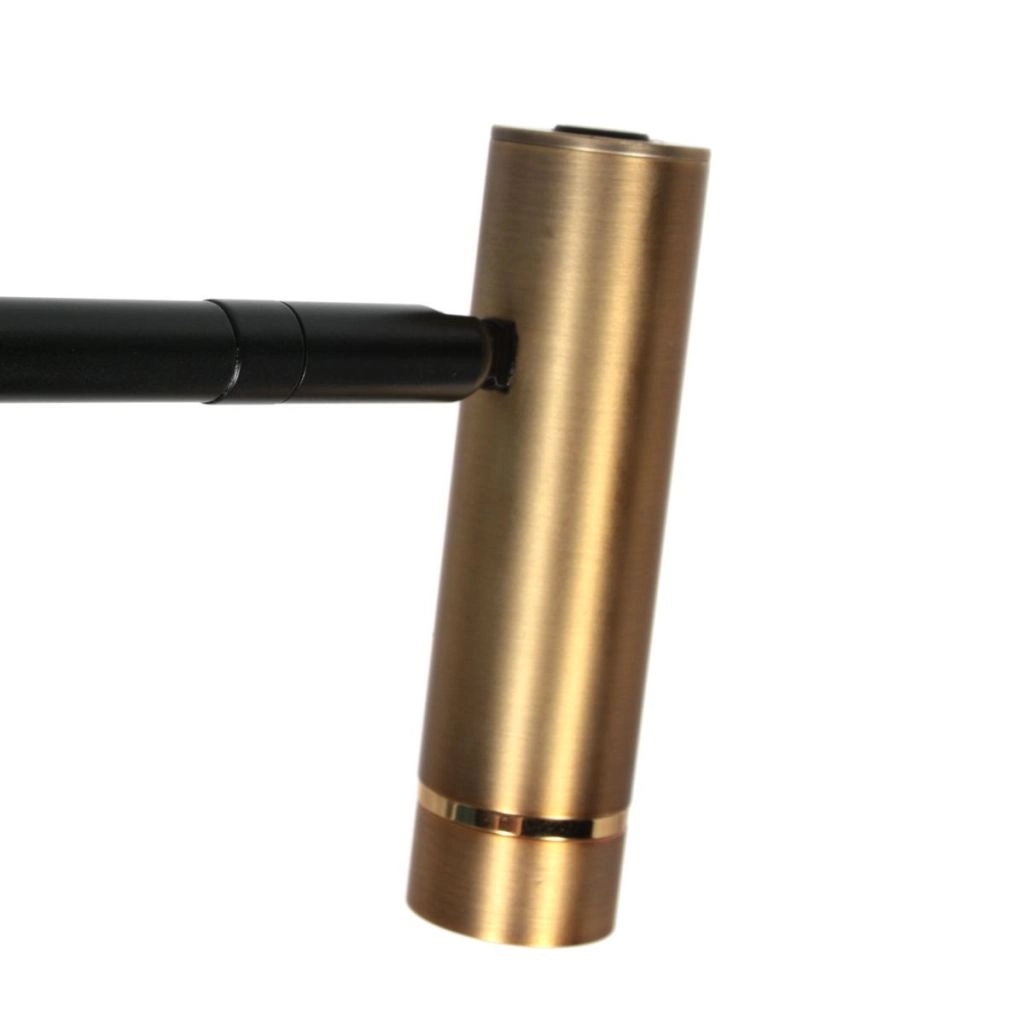 Lampe de pied Lumo noir avec or Steinhauer 8712746184631