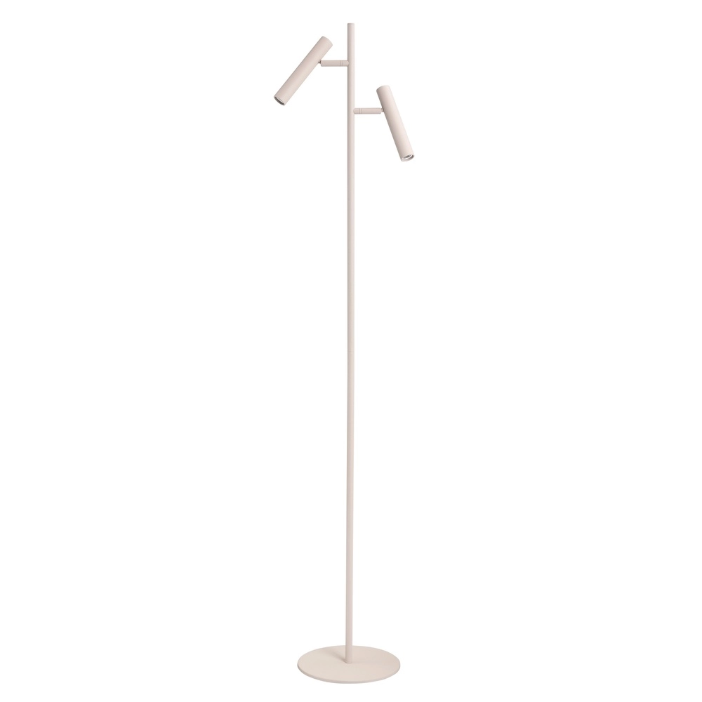 Lampadaire design Piero 2 lumières de couleur sable Lampadaire design Piero 2 lumières de couleur sable
