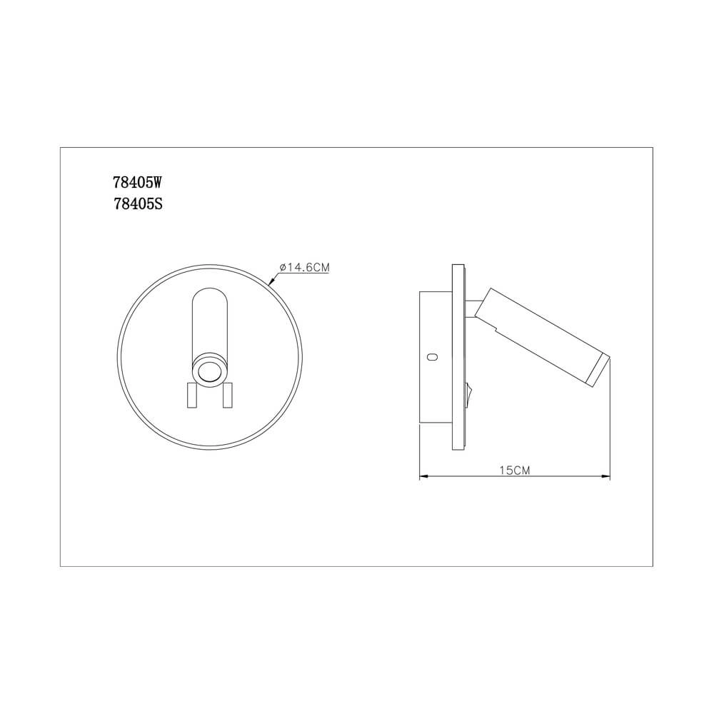 Applique murale élégante Many noir Globo 9007371419616