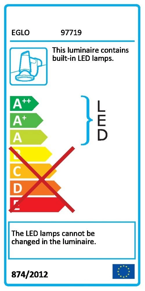 Lampe de plafond Siderno Salle de bains Eglo 9002759977191