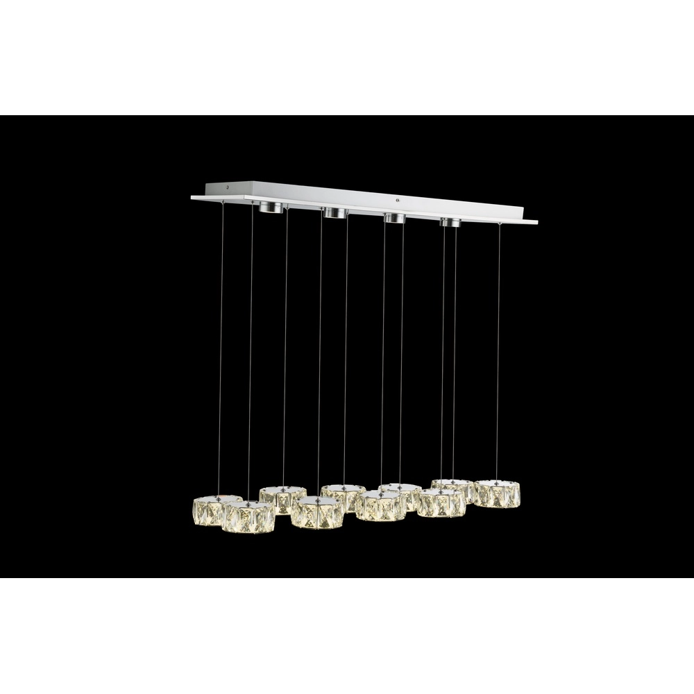 Lampe suspendue à 10 lampes Amur Chrome Globo 9007371345069