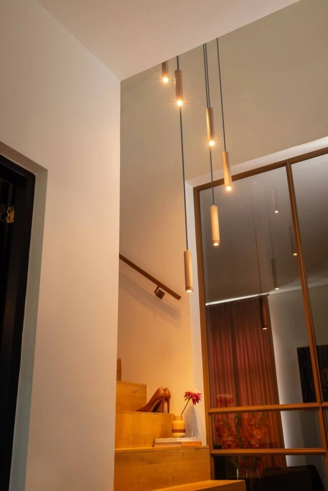 Lampe suspendue couleur sable Miller Sand 5 lumières ETH 8720195307150