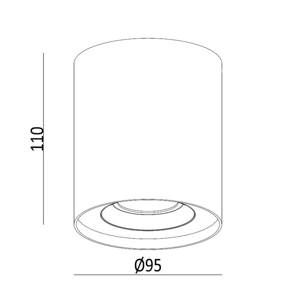 Spot LED rond en saillie Iblocc blanc Lyora 4255805302798