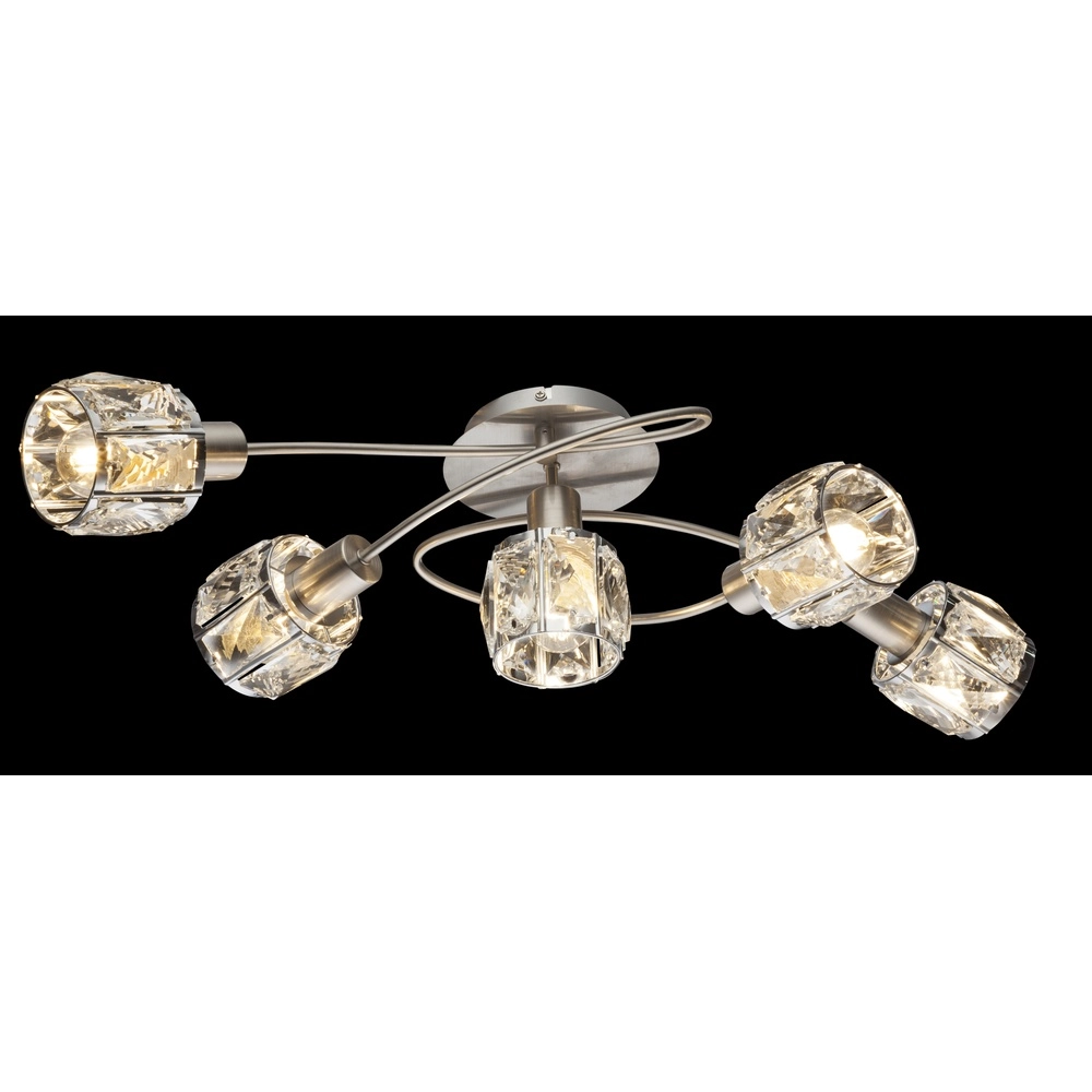 Lampe de plafond Kris 5-cinq nickels légers Globo 9007371369256