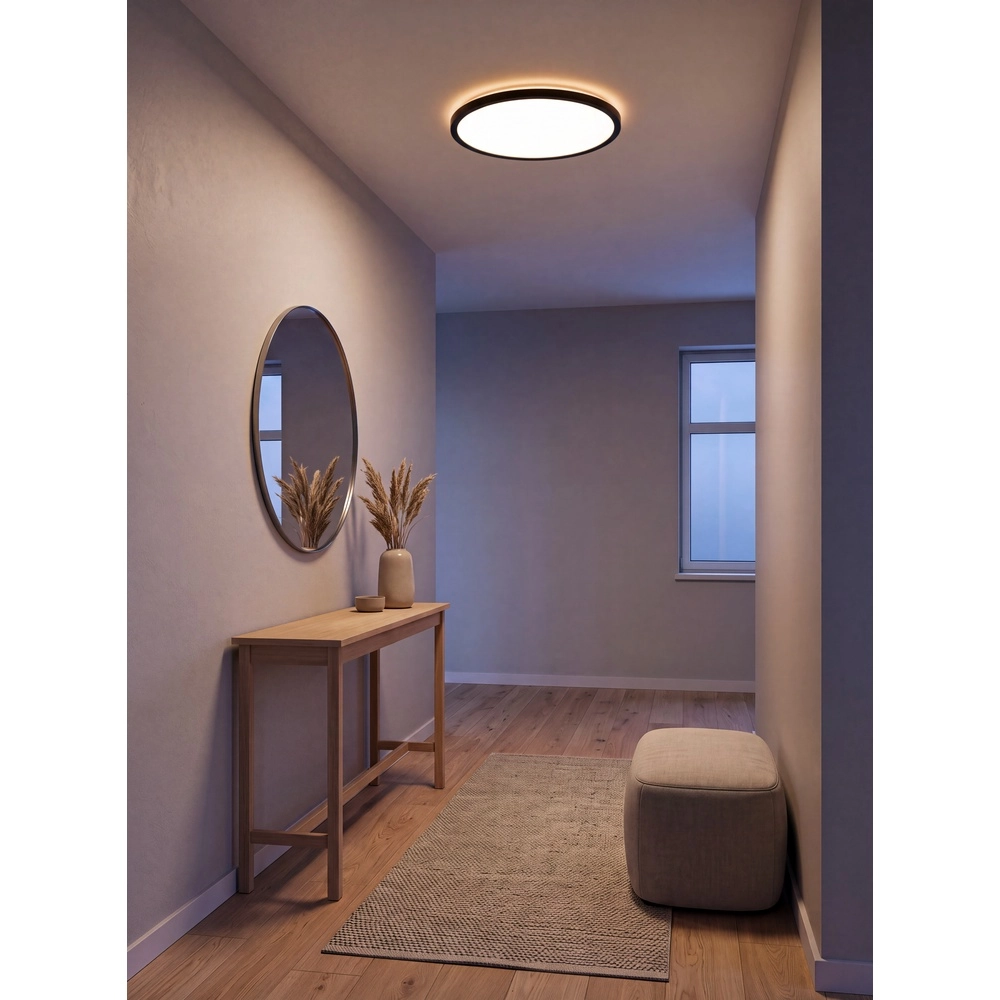 Éclairage de plafond rond Emra noir Ø 42cm Trio 4017807704150
