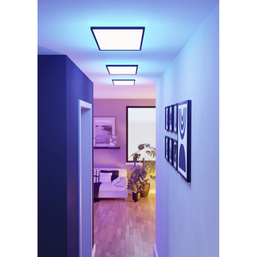 Lampe de salle de bain intelligente Rovito-Z Carré - Noir - 57x30cm Eglo 9008606329762