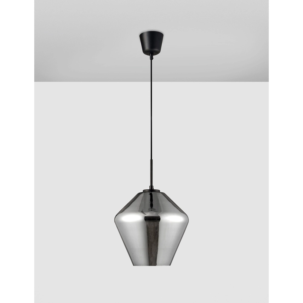 Suspension Veiro verre chromé Ø 23 x 22cm Lyora 5212017421296