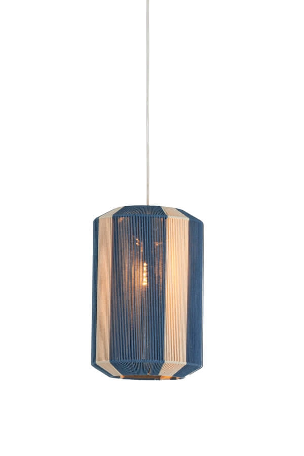 Suspension Kozana bleu avec crème Ø 30cm