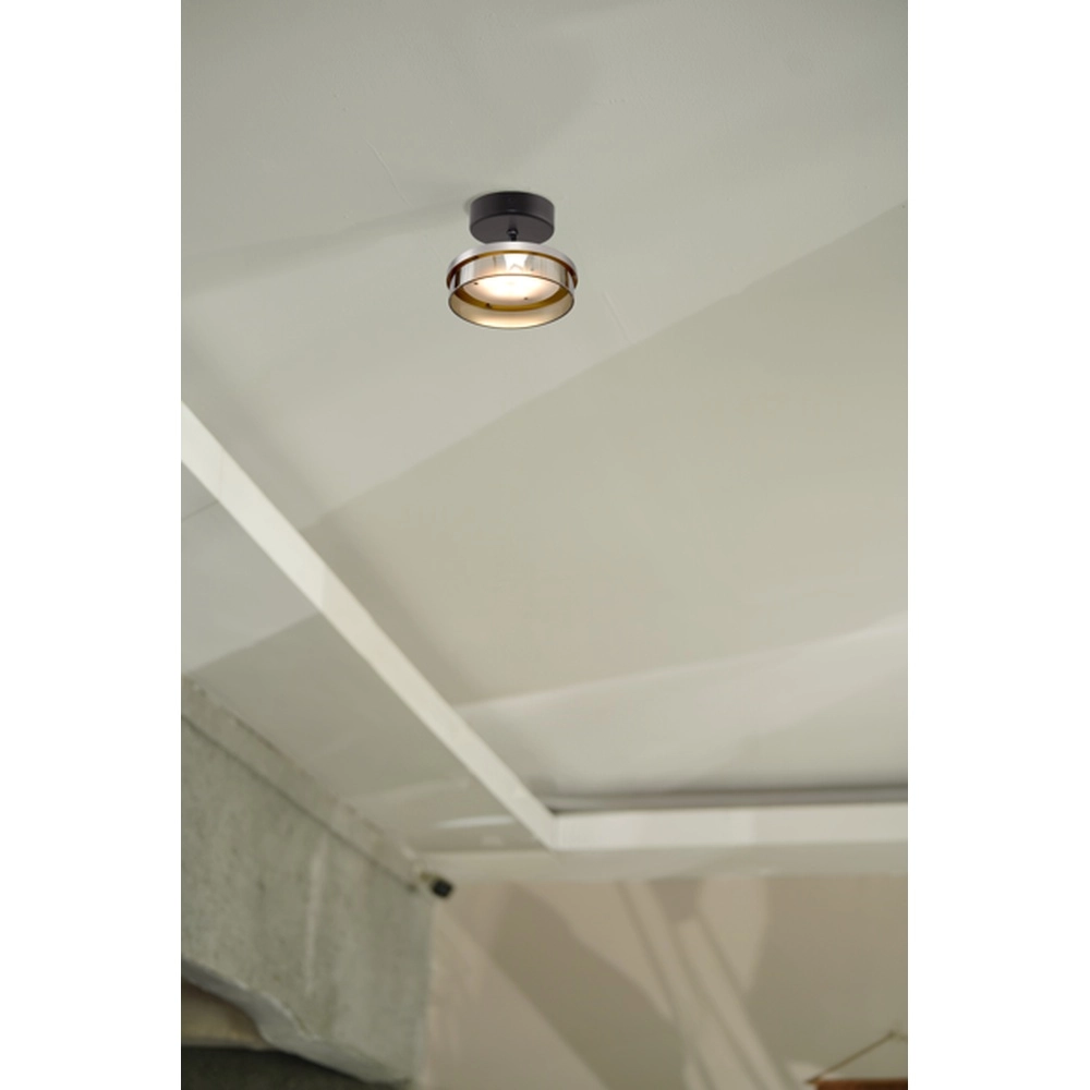 Plafonnier Imperia noir avec du nickel Masterlight 8718121359557