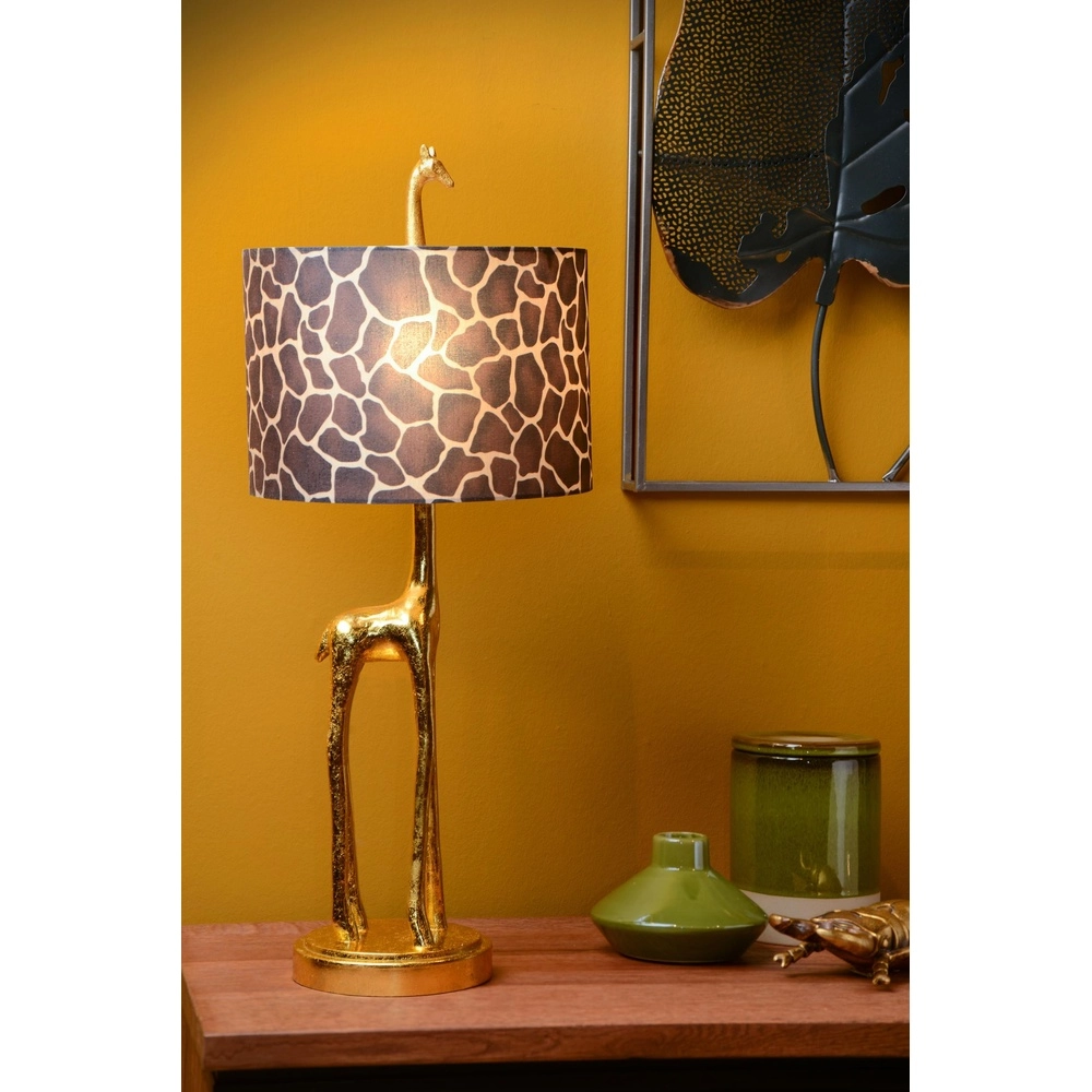 Lampe de table Extravaganza Miss Tall Girafe or avec noir Lucide 5411212105424