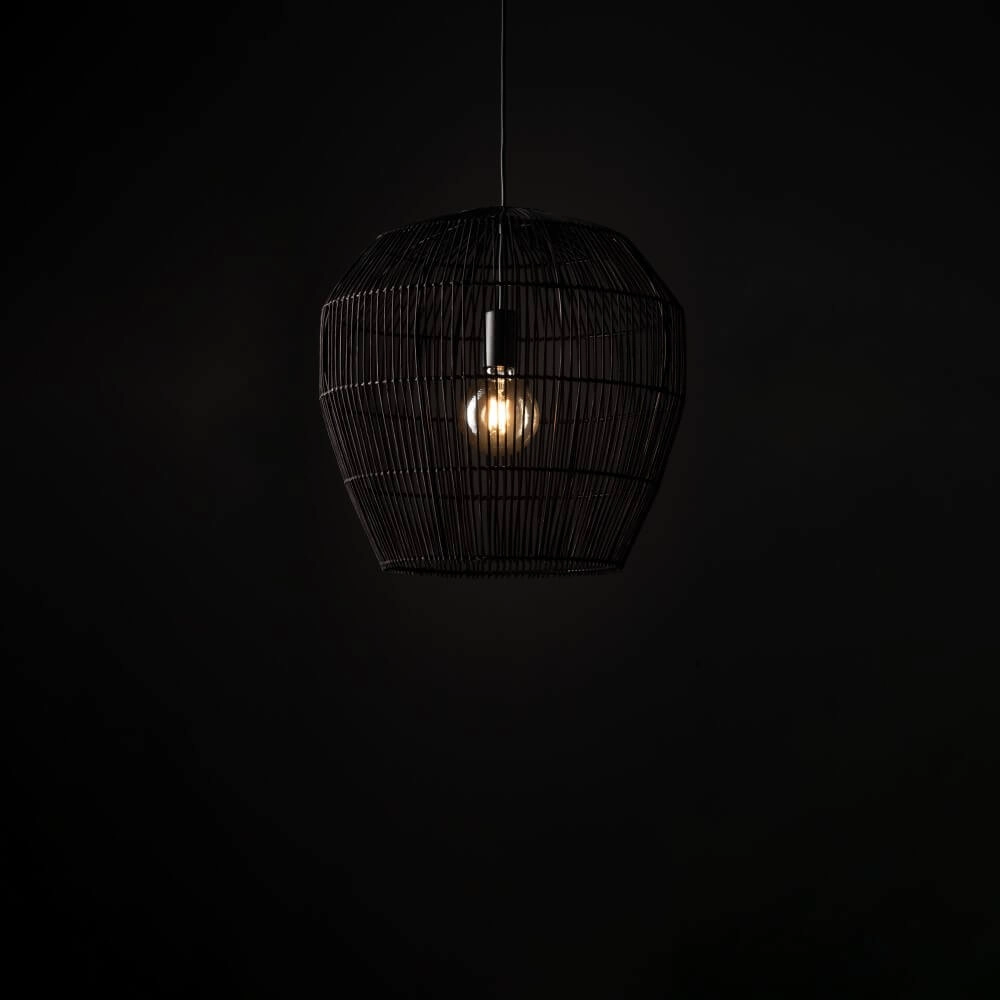 Suspension en rotin Haiti S Ø 43cm noir Lyora 5903139111669